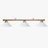 Picture of HJ Scott Aged Brass Bar 3-Shade Glass Light