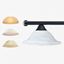 Picture of HJ Scott Matte Black Bar 3-Shade Glass Light