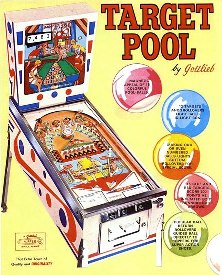Picture of Target Pool Pinball Machine by Gottlieb