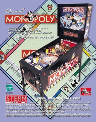 Picture of Monopoly Pinball Machine By Stern