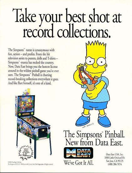 Picture of The Simpsons Pinball Machine by Data East