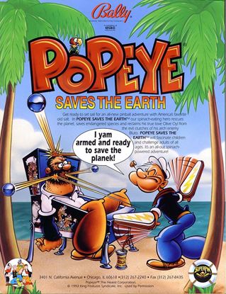 Picture of Popeye Saves the Earth Pinball Machine by  Williams