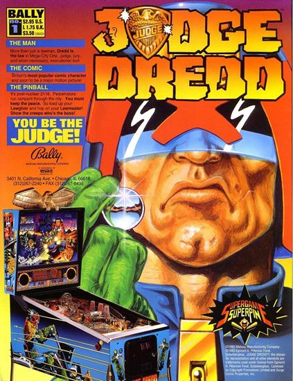 Picture of Judge Dredd Pinball Machine by Williams