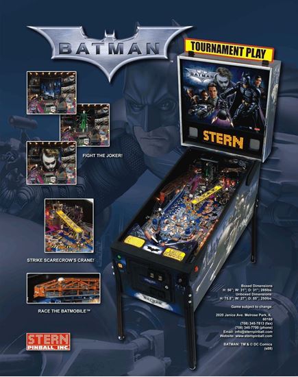 Picture of Batman the Dark Knight Pinball Machine By Stern