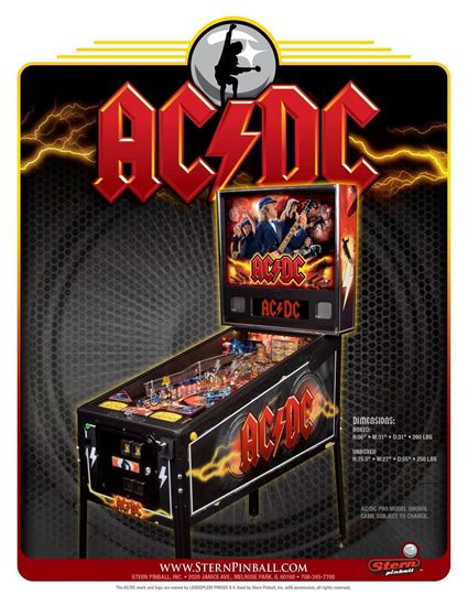 Picture of AC/DC Pro Pinball Machine By Stern