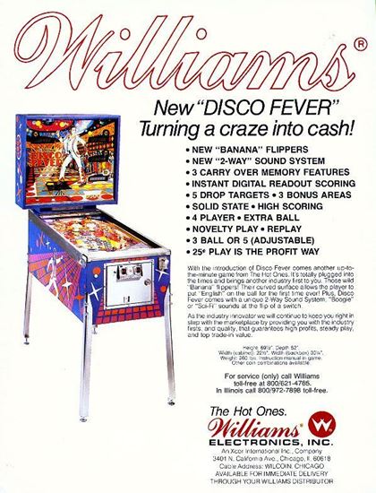 Picture of Disco Fever Pinball Machine by Williams