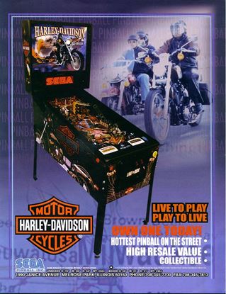 Picture of Harley Davidson Pinball Machine By Sega/Stern