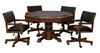 Picture of C.L. Bailey Level Best 54" 3 in 1 Game Table Set with 4 Rocker/Swivel Chairs