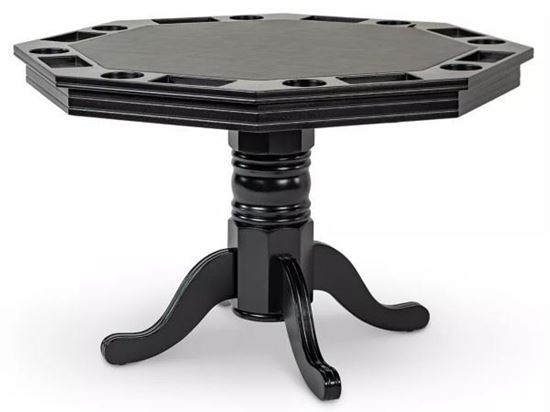 Picture of Presidential Billiards Black Octagonal Poker Table