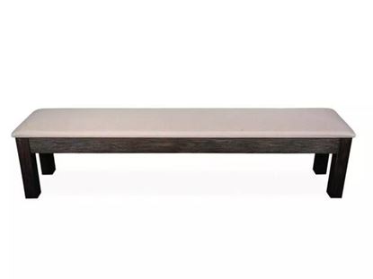 Picture of Presidential Billiards Charcoal Brown with Cream Linen Spectator Bench