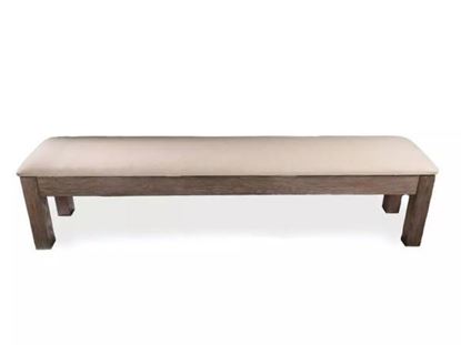 Picture of Presidential Billiards Weathered Oak with Cream Linen Spectator Bench