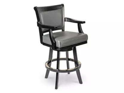 Picture of Presidential Billiards Black & Gray Backed Barstool
