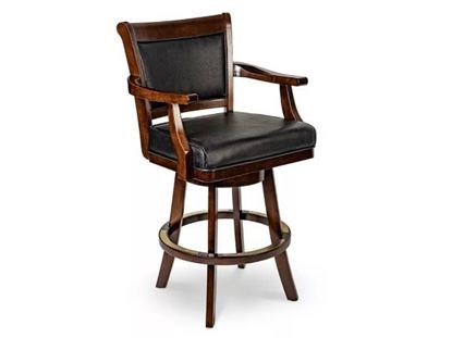 Picture of Presidential Billiards Espresso & Black Backed Barstool