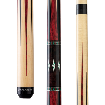 Picture of Players Natural Maple with Black & Cocobolo Wrapless Cue