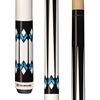 Picture of Players White with Blue Recon Cue with Black Linen Wrap