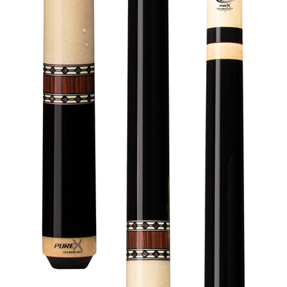 Picture of Pure X Black & Natural Cue with Cocobolo Ring Graphic Wrapless