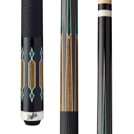 Picture of Dufferin Malachite Crown Cue with Embossed Leather Wrap - Quick Release