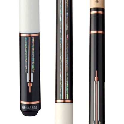 Picture of Lucasi Custom Art Deco Rose Gold & Mother-of-Pearl Cue - Uni-Loc