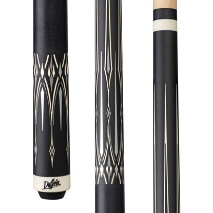 Picture of Dufferin Onyx Silver Cue with Linen Wrap - 5/16 x 18