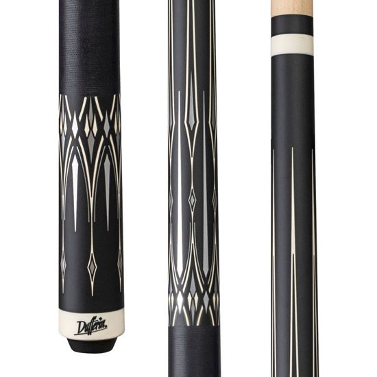 Picture of Dufferin Onyx Silver Cue with Linen Wrap - 5/16 x 18
