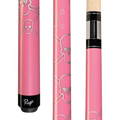 Picture of Rage Pink Cotton Candy Skull Wrapless Cue