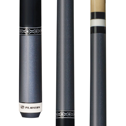 Picture of Players Silver Gloss Wrapless Cue - 5/16 x 18