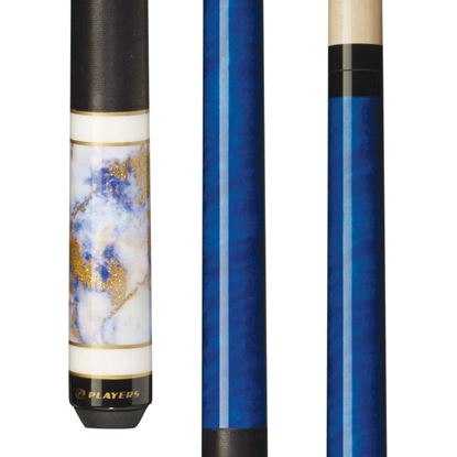 Picture of Players Royal Blue Cue with Black Linen Wrap