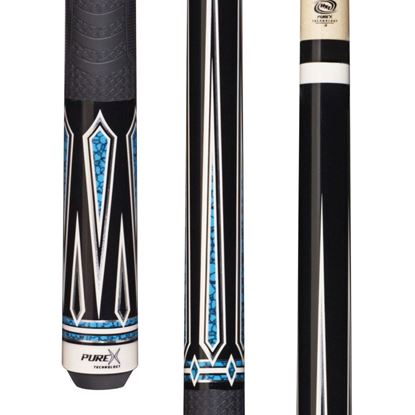 Picture of Pure X Black with Blue Recon Cue with MZ Grip - 5/16 x 18 / 11.75mm