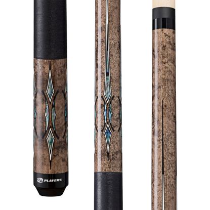 Picture of Players Light Grey Maple with Mother of Pearl Cue with Black Linen
