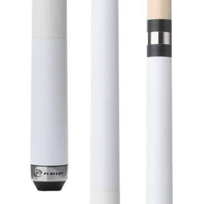 Picture of Players Dandelion White Matte Cue with Embossed Leather Wrap