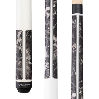 Picture of Players Brown Marble with Matte White Wrapless Cue
