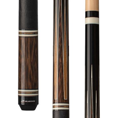 Picture of Players Black Palm & Bocote Cue with Embossed Leather Wrap
