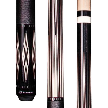 Picture of Players Black & Ivory Cue with Leatherette Wrap