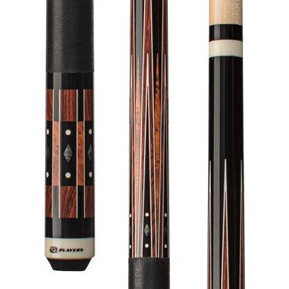 Picture of Players Black & Cocobolo Cue with Black Linen Wrap