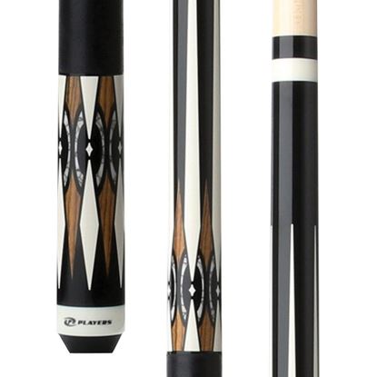Picture of Players Black & Bocote Cue with Black Linen Wrap