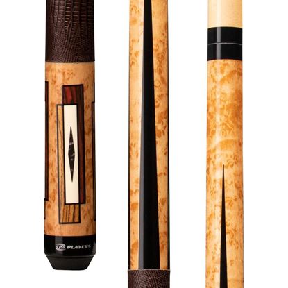 Picture of Players Antique Maple & Cocobolo Cue with Embossed Leather Wrap