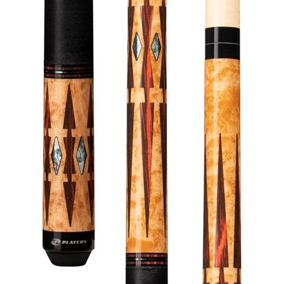 Picture of Players Antique Maple & Cocobolo Cue with Black Linen Wrap