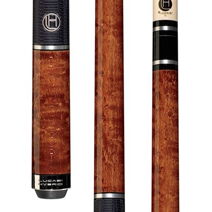 Picture of Lucasi Hybrid Brazilian Birdseye Maple & Silver Rings Cue with Classic G5 Grip - Uni-Loc / 11.75mm