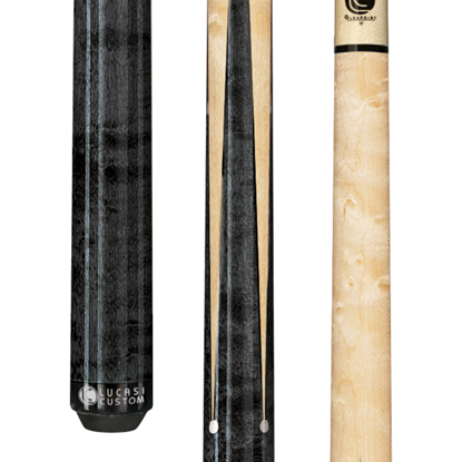Picture of Lucasi Custom Grey Maple Sneaky Pete Wrapless Cue - Uni-Loc / 12.75mm