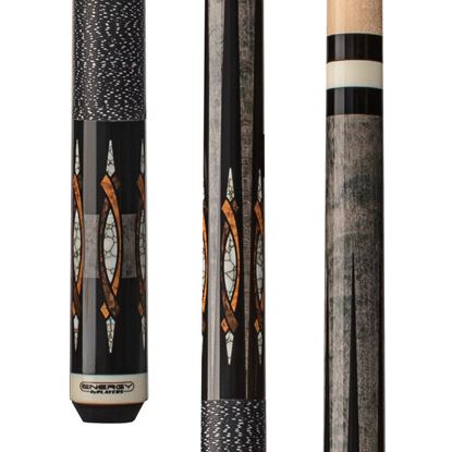 Picture of Energy By Players Grey Stained Maple Sneaky Pete Cue with Black/White Linen Wrap
