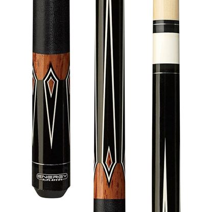 Picture of Energy By Players Black & Maple Cue with Black Linen Wrap