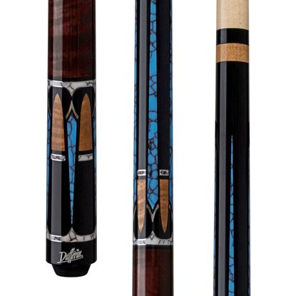 Picture of Dufferin Coffee Stain Curly & Blue Recon Wrapless Cue - 5/16 x 18